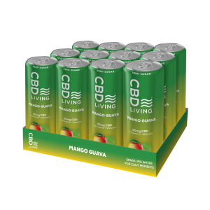 CBD Sparkling Water - Mango Guava - 12 pack